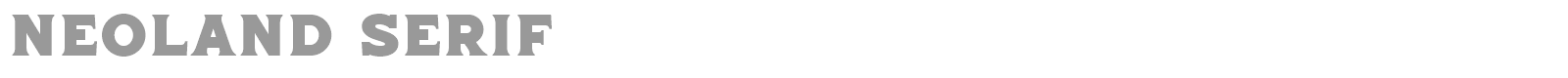 Neoland Serif font preview